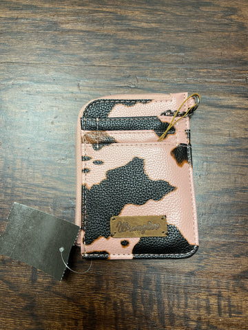 Size Small Ladies Pink Cow Wrangler Wallet
