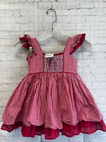 Size 5 Girl's Red Checked Dress
