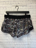 Size 12 Ladies Black Print lulu lemon Workout Shorts