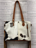 Ladies White Cow MYRA Purse