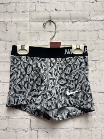 Size X-Small Ladies Black Print Nike Workout Shorts