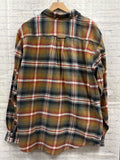 Size XL Men's Brown Plaid Orvis Shirt