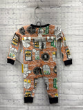 Size 12 Months Unisex Orange Print Burt's Bees PJ Set
