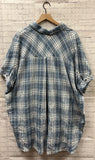 Size Large Ladies Blue Plaid Entro Dress