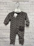 Size 3 Months Unisex Brown Print Jumpsuit