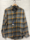 Size Medium Men's Gray Plaid Izod Shirt