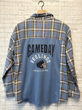 Size Large Ladies Blue Plaid Maurices Blouse