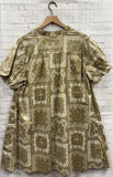 Size Large Ladies Green Print Dress