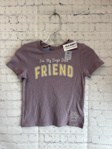 Size 3t Girl's Purple Print Old Navy Top