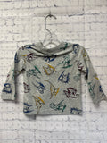 Size 12-18 Months Boy's Gray Print Baby Gap Top