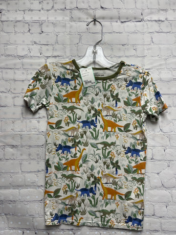 Size 8 Boy's White Floral Top