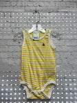 Size 12-18 Months Boy's Yellow Stripe Baby Gap Onesie