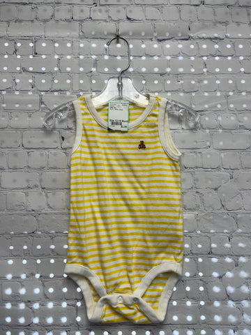 Size 12-18 Months Boy's Yellow Stripe Baby Gap Onesie