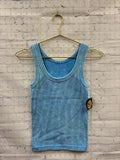 Size S/M Ladies Deep Sky Ribbed Zenana Tank Top