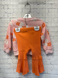 Size 9-12 MO Girl's Pink Floral Pantset