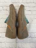 Size 10.5 Ladies Brown Print Roper Shoe