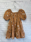 Size 5T Girl's Brown Floral Little Co. Dress