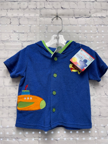 Size 12-18 Months Boy's Blue Terry cloth Swimsuit Cover