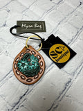 Brown Floral MYRA Keychain