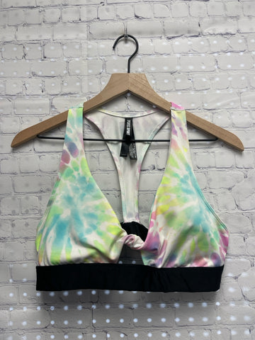 Size X-Large Ladies Green Tie dye PINK Sports Bra