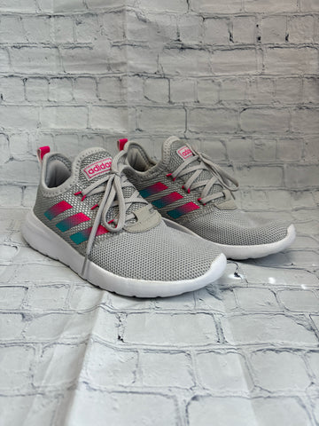 Size 4 Girl's Gray Adidas Tennis Shoe