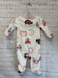 Size 3 Months Girl's White Print Carters Sleeper