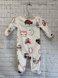 Size 3 Months Girl's White Print Carters Sleeper