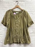 Size Large Ladies Green Blouse