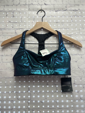 Size 4-6 Ladies Blue Sparkle Sports Bra