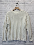 Size Medium Ladies White Orvis Sweater