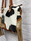 Ladies White Cow MYRA Purse