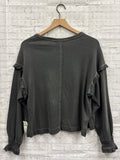 Size XXS Ladies Gray Pilcro Top