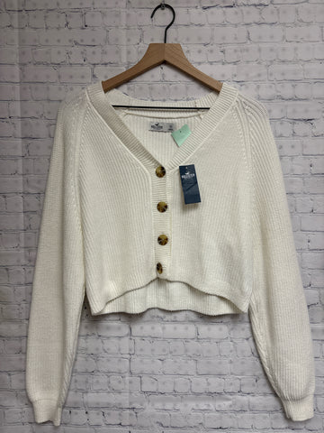 Size X-Small Ladies White Hollister Cardigan