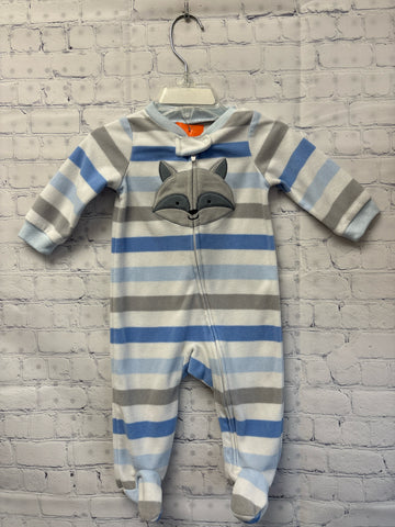 Size 6 months Boy's Blue Stripe Carters Sleeper