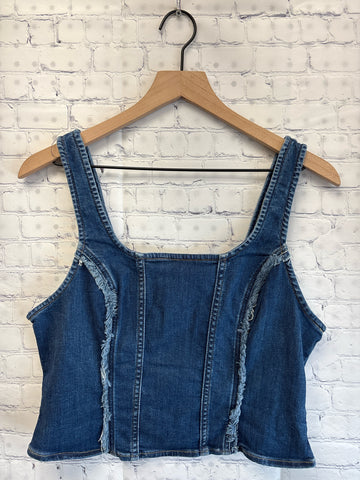 Size Medium Ladies Denim Lee Tank Blouse