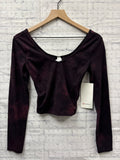 Size 4 Ladies Purple Print lulu lemon Top
