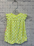 Size New born Girl's Green Print Carters Jumpsuit