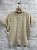 Size Small Ladies Tan Print Blouse