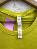 Size 6 Ladies Yellow lulu lemon Workout Top