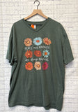 Size 2X Ladies Green Print Top
