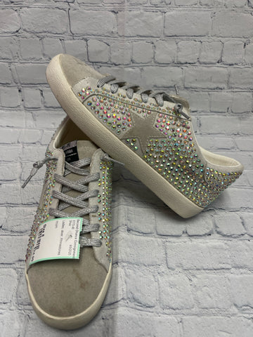 Size 8 Ladies silver Rhinestones Shoe