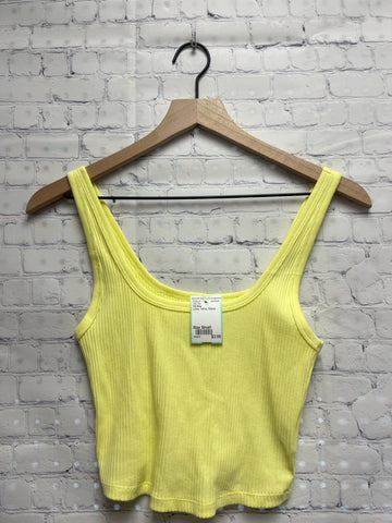 Size Small Ladies Yellow Ribbed Old Navy Tank Top
