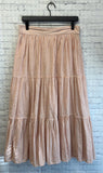 Size Large Ladies Orange Stripe American Eagle Skirt