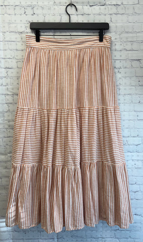 Size Large Ladies Orange Stripe American Eagle Skirt