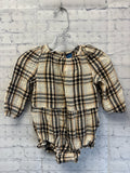 Size 6-12 months Girl's Cream Plaid Old Navy Onesie