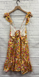 Size Large Ladies Yellow Floral Tank Dress