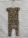 Size 6-9 Months Girl's Brown Animal Print Posh Peanut Jumpsuit