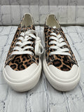 Size 6.5 Ladies Brown Animal Print Tennis Shoe