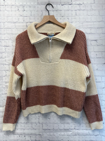 Size X-Small Ladies Pink Stripe Altar'd State Pullover