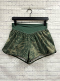 Size Medium Ladies Green Print Aerie Workout Shorts